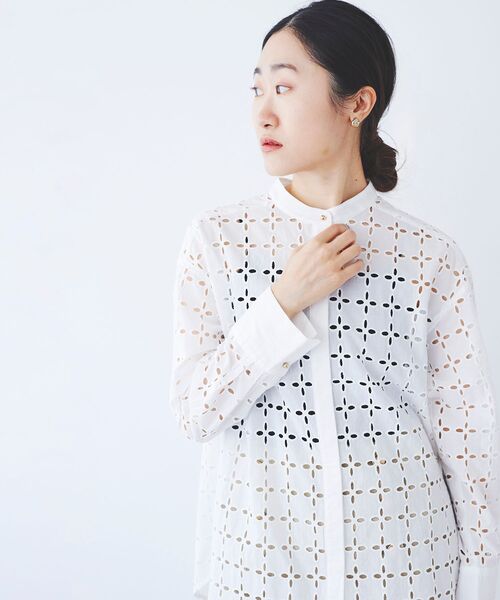 le.coeur blanc(ルクールブラン)の「カットワークレースシャツ(シャツ/ブラウス・レディース・ブラック/オフホワイト・38)」の19枚目の写真