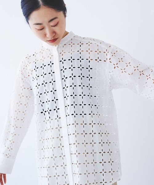 le.coeur blanc(ルクールブラン)の「カットワークレースシャツ(シャツ/ブラウス・レディース・ブラック/オフホワイト・38)」の21枚目の写真