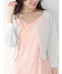 MERCURYDUO | ラメシアー5分袖カーディガン(カーディガン/ボレロ)