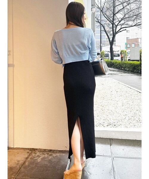 MERCURYDUO（マーキュリーデュオ）の「ラメシアー5分袖カーディガン（カーディガン/ボレロ・レディース・オフホワイト/ベビーピンク/ブルー・FREE）」の20枚目の写真