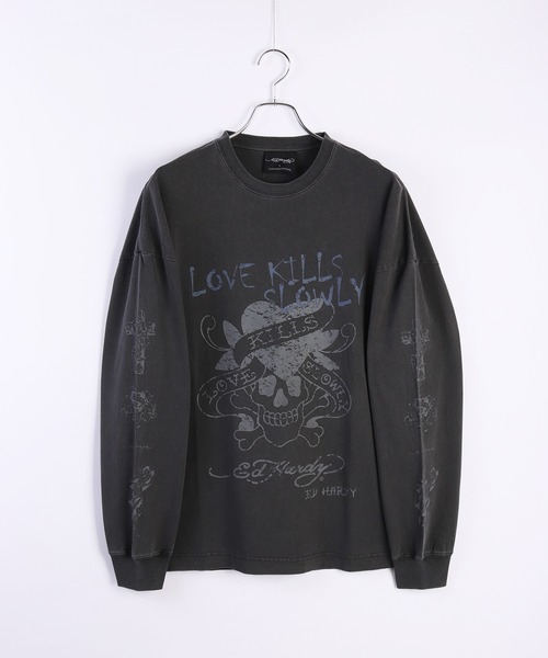 EdHardy ピグメント加工ロンTEE（Tシャツ/カットソー）｜Ed Hardy