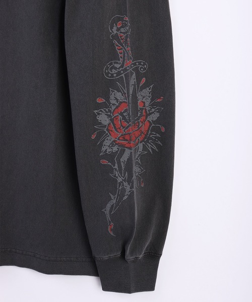 Ed Hardy（エドハーディー）の「EdHardy ピグメント加工ロンTEE（Tシャツ/カットソー・メンズ・グレー系その他/チャコール/ブラック/ブラック系その他/ブラック系その他2/グレー系その他2・M/L）」の21枚目の写真