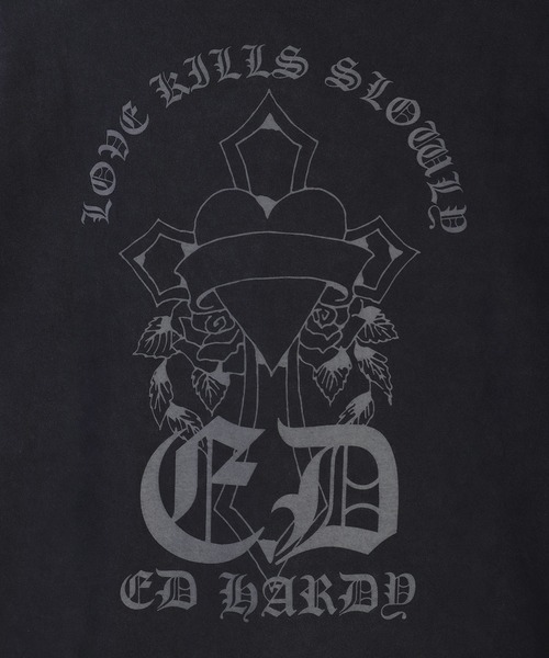 Ed Hardy（エドハーディー）の「EdHardy ピグメント加工ロンTEE（Tシャツ/カットソー・メンズ・グレー系その他/チャコール/ブラック/ブラック系その他/ブラック系その他2/グレー系その他2・M/L）」の15枚目の写真