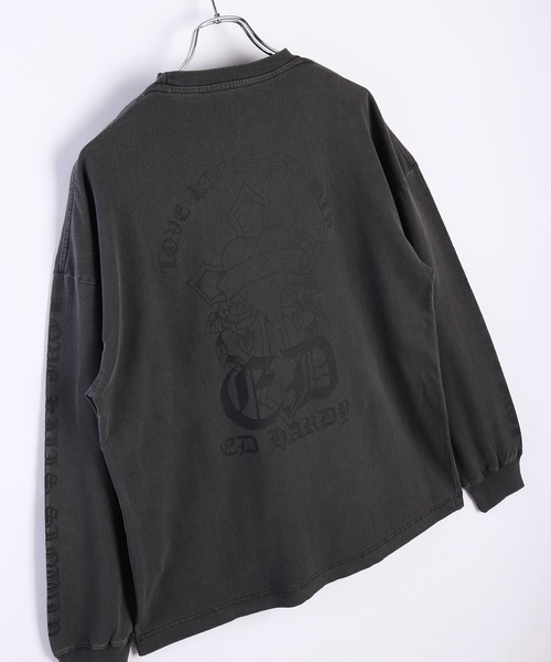 EdHardy ピグメント加工ロンTEE（Tシャツ/カットソー）｜Ed