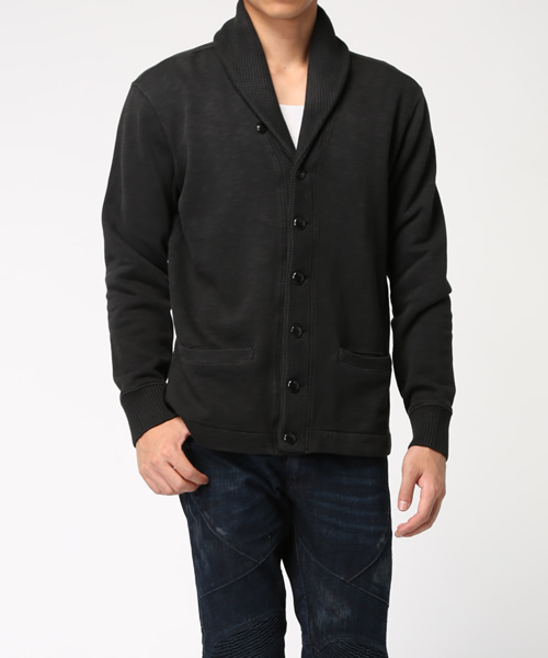 POLO RALPH LAUREN(ポロ ラルフ ローレン)の「コットンブレンドフリース カーディガン(カーディガン/ボレロ・メンズ・ブラック・MEDIUM/X-LARGE/X-SMALL/LARGE/SMALL)」の4枚目の写真