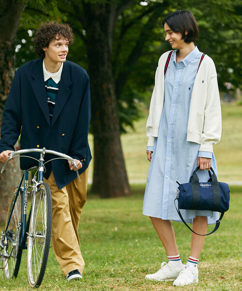 GYMPHLEX(ジムフレックス)の「Gymphlex | ボタンダウン ワイドシャツワンピース WOMEN(シャツワンピース・レディース・ブルー系その他/グレー系その他・14)」の9枚目の写真
