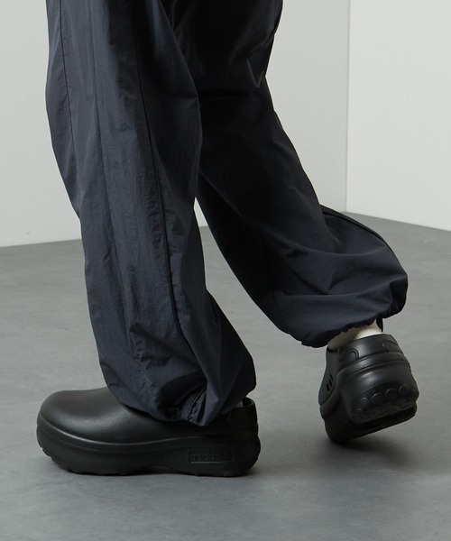 Alfred Alex(アルフレッドアレックス)の「【Alfred Alex】切替パイピング ハイウエスト ワイドナイロンパンツ(その他パンツ・メンズ・チャコール/ライトグレー/カーキ/ブラック・S/L/M)」の9枚目の写真