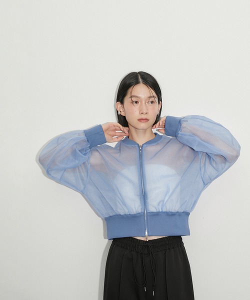 今季 アダムエロペ シアースウェットカーディガン シアーブルゾン ミラオーウェン 今季 アダムエロペ シアースウェットカーディガン シアー