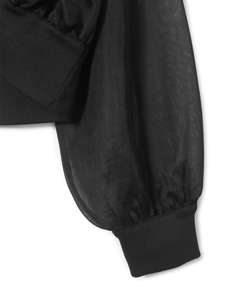 ADAM ET ROPE'（アダムエロペ）の「シアースウェットカーディガン（カーディガン/ボレロ・レディース・ブラック/ホワイト/サックスブルー・FREE）」の12枚目の写真