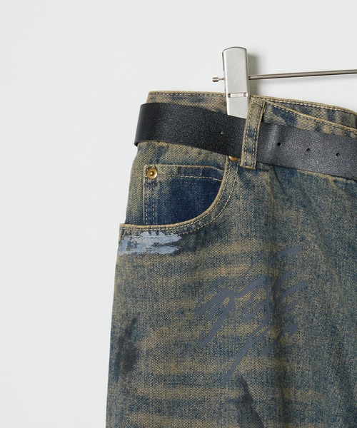Theater code(シアターコード)の「washed paint denim pants / ウォッシュド ペイント デニムパンツ(デニムパンツ・メンズ・ブルー・2/3)」の3枚目の写真
