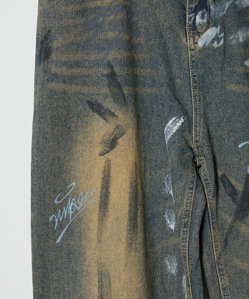 Theater code(シアターコード)の「washed paint denim pants / ウォッシュド ペイント デニムパンツ(デニムパンツ・メンズ・ブルー・2/3)」の5枚目の写真