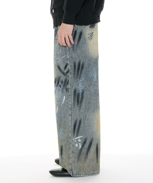 Theater code(シアターコード)の「washed paint denim pants / ウォッシュド ペイント デニムパンツ(デニムパンツ・メンズ・ブルー・2/3)」の21枚目の写真