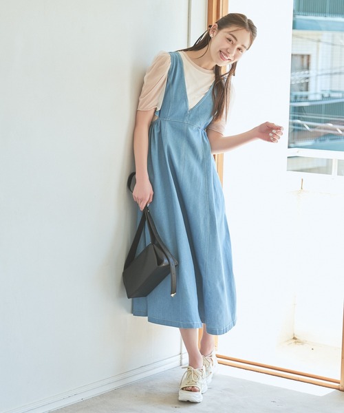 mysty woman（ミスティウーマン）の「ラメシアーギャザースリーブプルオーバー　119180（Tシャツ/カットソー・レディース・グレイッシュブルー/チャコールグレー/オフホワイト/オレンジ・FREE）」の9枚目の写真