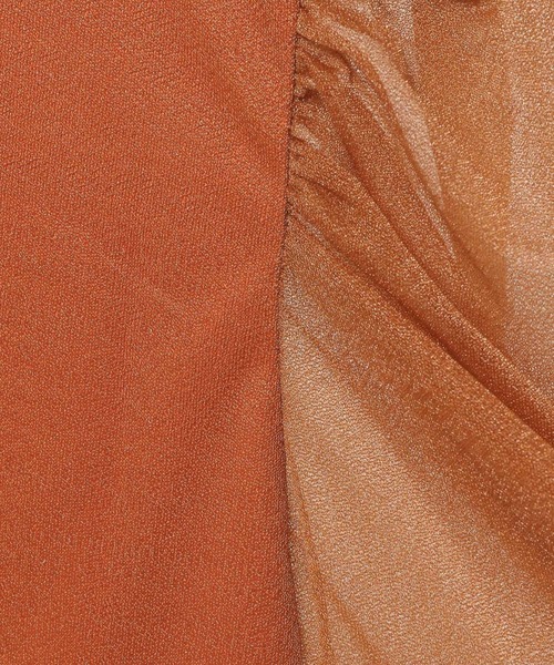 mysty woman（ミスティウーマン）の「ラメシアーギャザースリーブプルオーバー　119180（Tシャツ/カットソー・レディース・グレイッシュブルー/チャコールグレー/オフホワイト/オレンジ・FREE）」の12枚目の写真