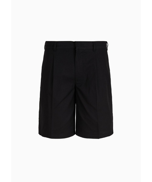 EMPORIO ARMANI(エンポリオアルマーニ)の「【エンポリオ アルマーニ】チノバミューダパンツ ツイル ダーツ&プリーツ(チノパンツ・メンズ・ブラック・48/46/50)」の2枚目の写真