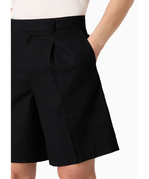 EMPORIO ARMANI(エンポリオアルマーニ)の「【エンポリオ アルマーニ】チノバミューダパンツ ツイル ダーツ&プリーツ(チノパンツ・メンズ・ブラック・48/46/50)」の3枚目の写真