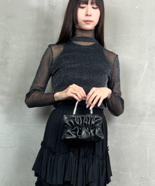 ｔｏｌｅｎｅ（トレネ）の「フェイクレザーチェーンストラップ2wayミニバッグ（ハンドバッグ・レディース・シルバー/ブラック/ホワイト・ONE SIZE）」の10枚目の写真
