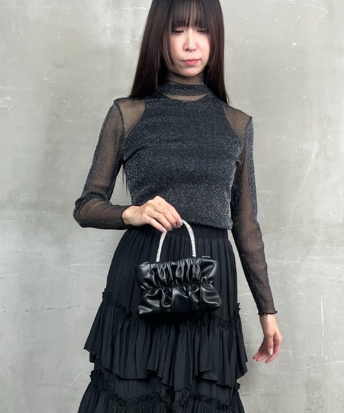 ｔｏｌｅｎｅ（トレネ）の「フェイクレザーチェーンストラップ2wayミニバッグ（ハンドバッグ・レディース・シルバー/ブラック/ホワイト・ONE SIZE）」の11枚目の写真