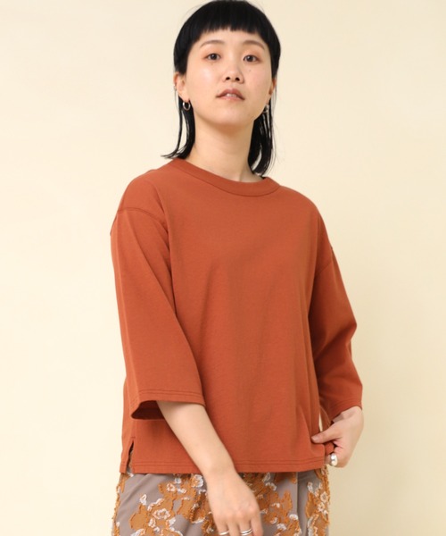 RNA-N(アールエヌエーエヌ)の「M2226 OE天竺五分袖カットソー(Tシャツ/カットソー・レディース・オレンジ/オフホワイト/ブラック/ライトブルー・MEDIUM)」の21枚目の写真