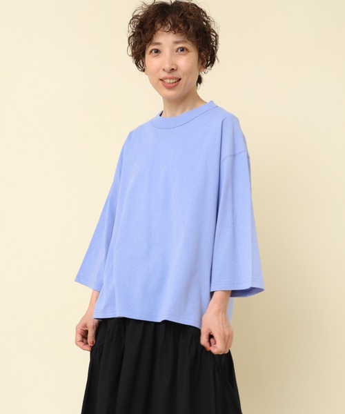 RNA-N(アールエヌエーエヌ)の「M2226 OE天竺五分袖カットソー(Tシャツ/カットソー・レディース・オレンジ/オフホワイト/ブラック/ライトブルー・MEDIUM)」の20枚目の写真