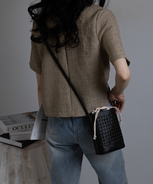 pumpkin port（パンプキンポート）の「メッシュ編み ミニショルダー BAG（ショルダーバッグ・レディース・モカ/ベージュ/グリーン/ホワイト/ブラック・FREE）」の17枚目の写真