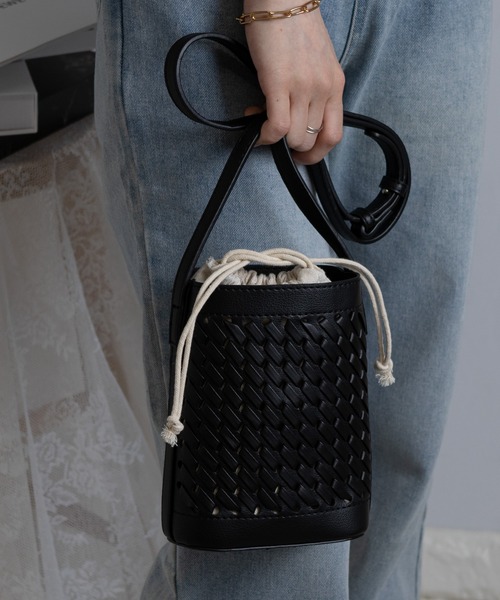 pumpkin port（パンプキンポート）の「メッシュ編み ミニショルダー BAG（ショルダーバッグ・レディース・モカ/ベージュ/グリーン/ホワイト/ブラック・FREE）」の18枚目の写真