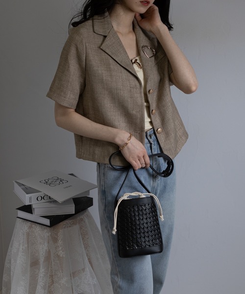 pumpkin port（パンプキンポート）の「メッシュ編み ミニショルダー BAG（ショルダーバッグ・レディース・モカ/ベージュ/グリーン/ホワイト/ブラック・FREE）」の19枚目の写真