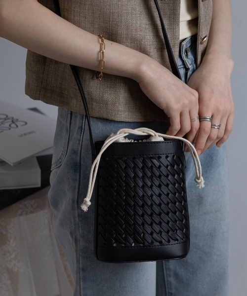 pumpkin port（パンプキンポート）の「メッシュ編み ミニショルダー BAG（ショルダーバッグ・レディース・モカ/ベージュ/グリーン/ホワイト/ブラック・FREE）」の20枚目の写真