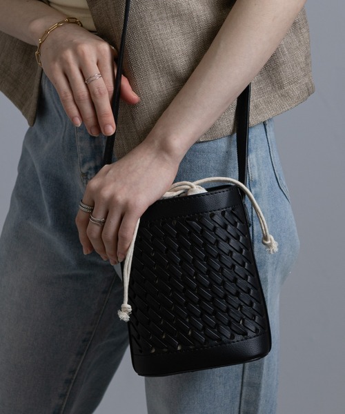pumpkin port（パンプキンポート）の「メッシュ編み ミニショルダー BAG（ショルダーバッグ・レディース・モカ/ベージュ/グリーン/ホワイト/ブラック・FREE）」の21枚目の写真