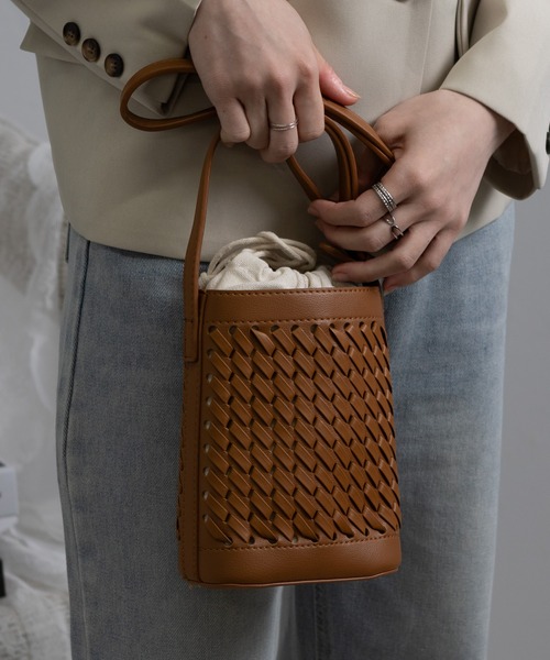 pumpkin port（パンプキンポート）の「メッシュ編み ミニショルダー BAG（ショルダーバッグ・レディース・モカ/ベージュ/グリーン/ホワイト/ブラック・FREE）」の13枚目の写真