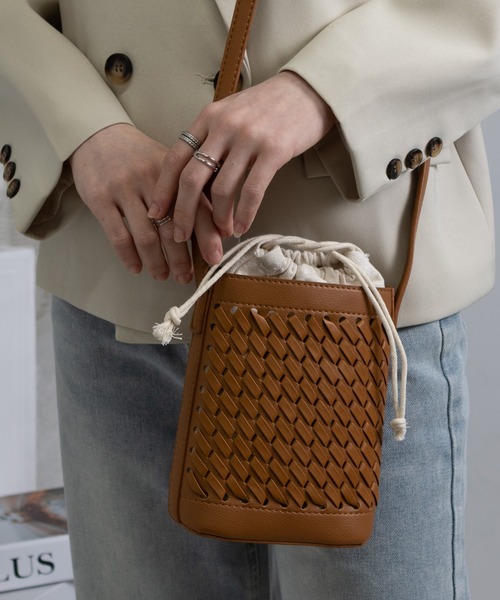 pumpkin port（パンプキンポート）の「メッシュ編み ミニショルダー BAG（ショルダーバッグ・レディース・モカ/ベージュ/グリーン/ホワイト/ブラック・FREE）」の14枚目の写真