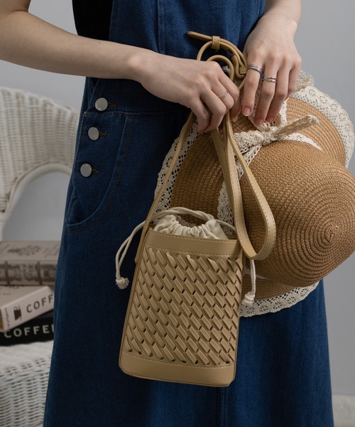 pumpkin port（パンプキンポート）の「メッシュ編み ミニショルダー BAG（ショルダーバッグ・レディース・モカ/ベージュ/グリーン/ホワイト/ブラック・FREE）」の8枚目の写真