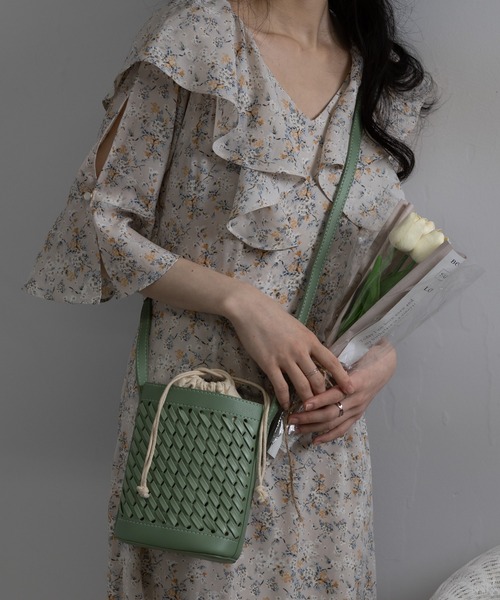 pumpkin port（パンプキンポート）の「メッシュ編み ミニショルダー BAG（ショルダーバッグ・レディース・モカ/ベージュ/グリーン/ホワイト/ブラック・FREE）」の10枚目の写真