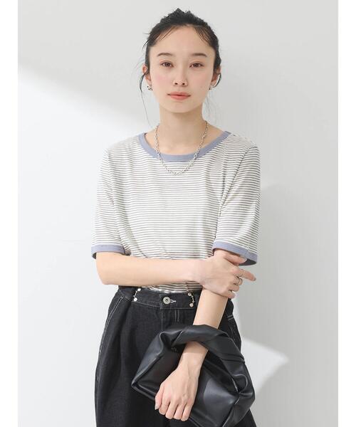 earth music&ecologySET2点 ボーダーTシャツー+スカーチョ earth music&ecologySET2点 ボーダーTシャツー+スカーチョ