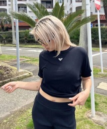 ROXY | OCEANO S/S TEE/ロキシードローコード付きワンポイントロゴTシャツ(Tシャツ/カットソー)