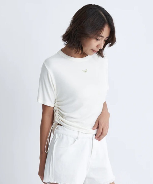 ROXY(ロキシー)の「OCEANO S/S TEE/ロキシードローコード付きワンポイントロゴTシャツ(Tシャツ/カットソー・レディース・マルチ/ブラック/ホワイト・LARGE/MEDIUM/SMALL)」の14枚目の写真