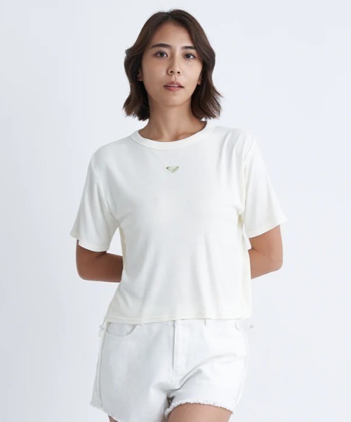 ROXY(ロキシー)の「OCEANO S/S TEE/ロキシードローコード付きワンポイントロゴTシャツ(Tシャツ/カットソー・レディース・マルチ/ブラック/ホワイト・LARGE/MEDIUM/SMALL)」の16枚目の写真