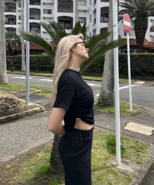 ROXY(ロキシー)の「OCEANO S/S TEE/ロキシードローコード付きワンポイントロゴTシャツ(Tシャツ/カットソー・レディース・マルチ/ブラック/ホワイト・LARGE/MEDIUM/SMALL)」の18枚目の写真