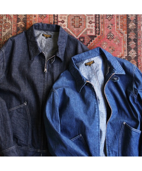 A VONTAGE デニムジャケット L インディゴ Gジャン A VONTADE】ア ボンタージ/ Denim Zip Jacket（デニムジャケット）｜A