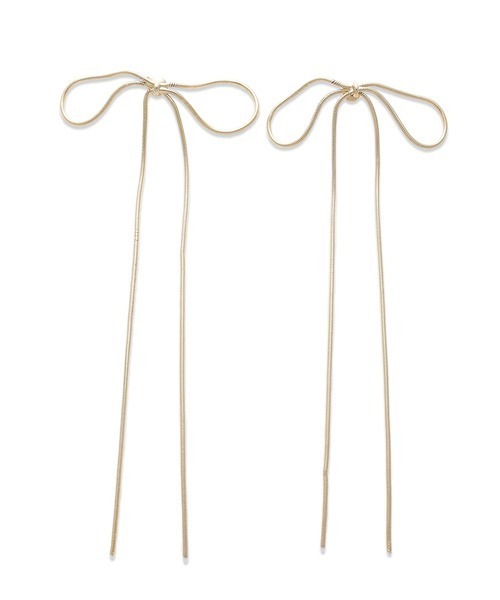 SNIDEL（スナイデル）の「リボンピアス（ピアス（両耳用）・レディース・シルバー/ゴールド・FREE）」の8枚目の写真