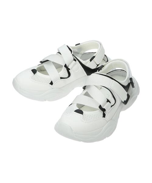 Green　Parks（グリーンパークス）の「・rich　blue　ベルクロサンダルスニーカー（スニーカー・レディース・オフホワイト/ブラック・M/LL/S/L）」の9枚目の写真