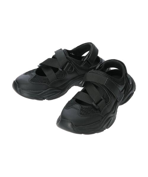 Green　Parks（グリーンパークス）の「・rich　blue　ベルクロサンダルスニーカー（スニーカー・レディース・オフホワイト/ブラック・M/LL/S/L）」の10枚目の写真