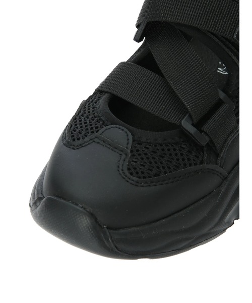 Green　Parks（グリーンパークス）の「・rich　blue　ベルクロサンダルスニーカー（スニーカー・レディース・オフホワイト/ブラック・M/LL/S/L）」の3枚目の写真