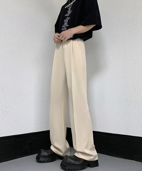 MGV（エムジーヴィー）の「センタープレスセミフレアスラックス（スラックス・メンズ・アイボリー/ブラック/ブラウン・X-LARGE/LARGE/MEDIUM）」の4枚目の写真