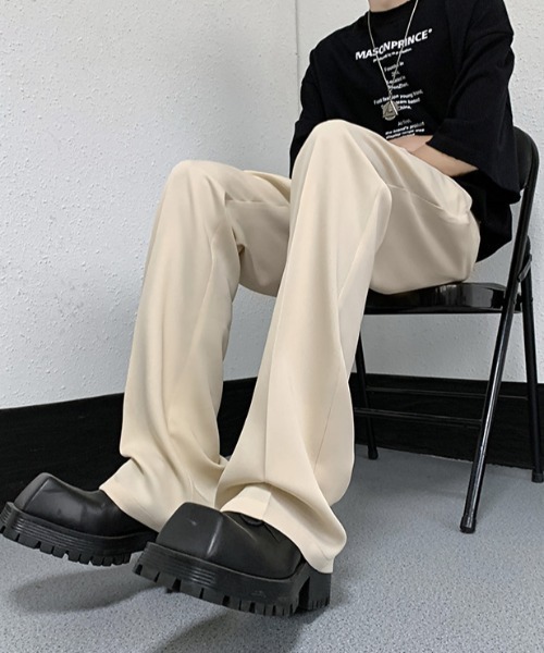 MGV（エムジーヴィー）の「センタープレスセミフレアスラックス（スラックス・メンズ・アイボリー/ブラック/ブラウン・X-LARGE/LARGE/MEDIUM）」の9枚目の写真