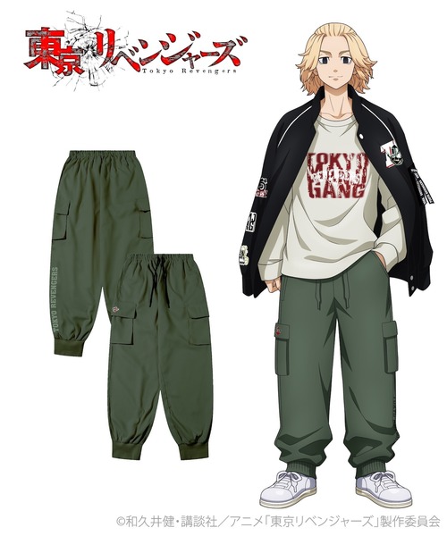 HOOK（フック）の「東京リベンジャーズ×HOOK ビッグポケットカーゴパンツ【東リベ】（カーゴパンツ・レディース・ブラック/カーキ/ライトベージュ・MEDIUM/LARGE/X-LARGE）」の3枚目の写真