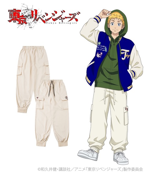 HOOK（フック）の「東京リベンジャーズ×HOOK ビッグポケットカーゴパンツ【東リベ】（カーゴパンツ・レディース・ブラック/カーキ/ライトベージュ・MEDIUM/LARGE/X-LARGE）」の4枚目の写真