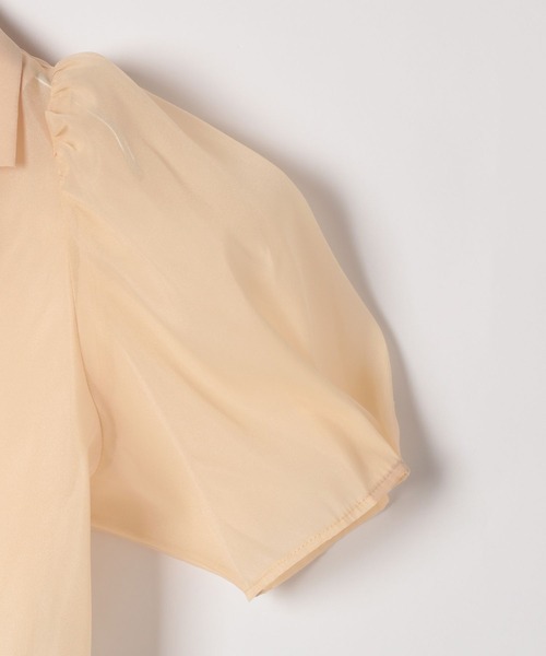 Heather(ヘザー)の「オープンカラーシアーシャツ(半袖) 121890(シャツ/ブラウス・レディース・ホワイト/イエロー/レッド・FREE)」の9枚目の写真