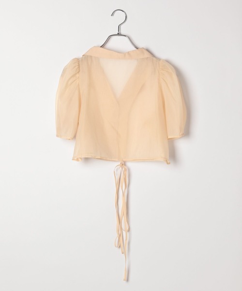 Heather(ヘザー)の「オープンカラーシアーシャツ(半袖) 121890(シャツ/ブラウス・レディース・ホワイト/イエロー/レッド・FREE)」の12枚目の写真