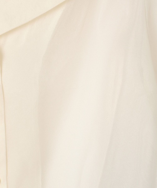 Heather(ヘザー)の「オープンカラーシアーシャツ(半袖) 121890(シャツ/ブラウス・レディース・ホワイト/イエロー/レッド・FREE)」の6枚目の写真